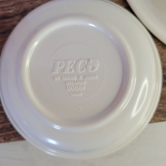 Vintage 1986 Peco Divided Childs Plate  and Bowl Set Turtle Bunnies Mushrooms - Picture 11 of 12